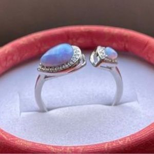Solid Sterling Silver Opal Ring